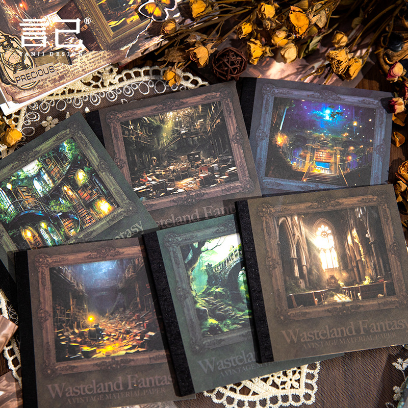 Vintage Junk Journal Scrapbooking Paper - 40 шт. винтажный в футуристическом стиле