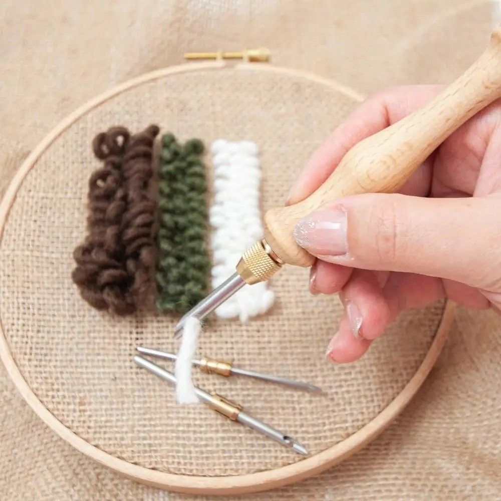 Cotton Embroidery Thread Skeins - Набор для вышивания пунш-нидл с деревянной