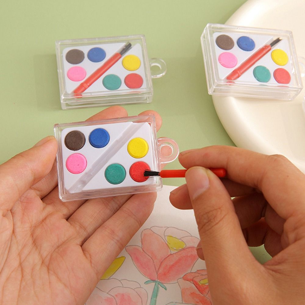 Watercolor Paint Set Solid Pigment - Высокое качество с кистью для рисования,