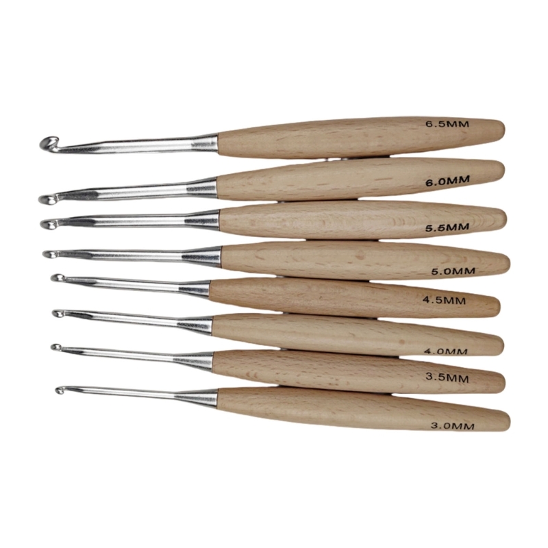 Wooden Crochet Hooks Ergonomic Handle - Игла для вязания крючком с эргономичной