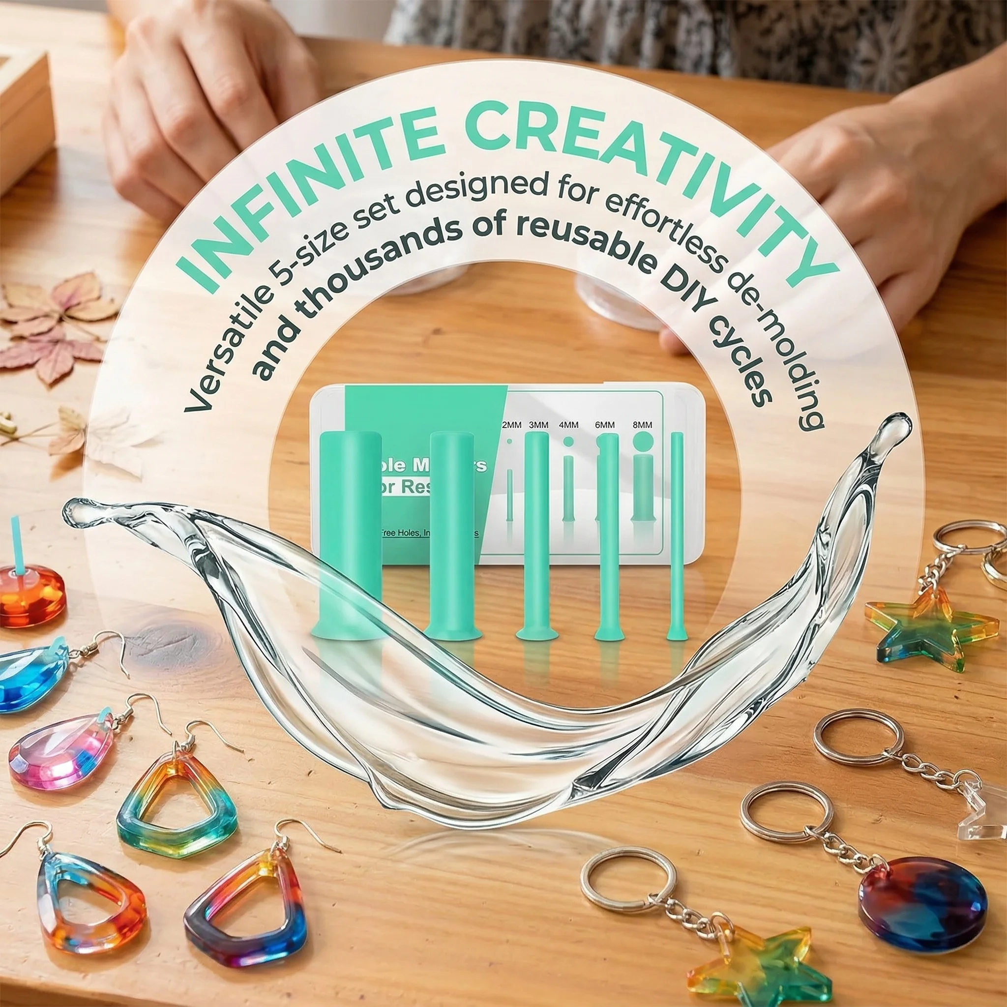 Silicone Epoxy Resin Molds Set - Набор для вырезания отверстий из смолы,