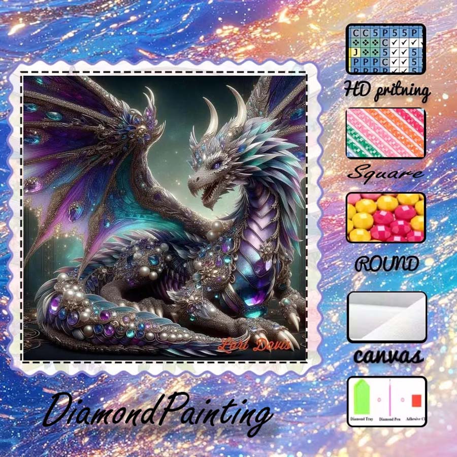 5D Diamond Painting Kit Full Drill - 1 шт. 5D набор для алмазной