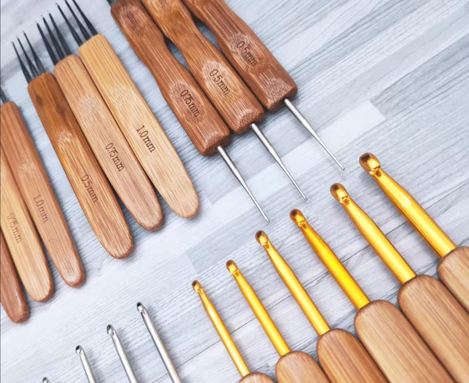 Бамбуковые крючки с деревянной – обзор и цена Wooden Crochet Hooks Ergonomic Handle