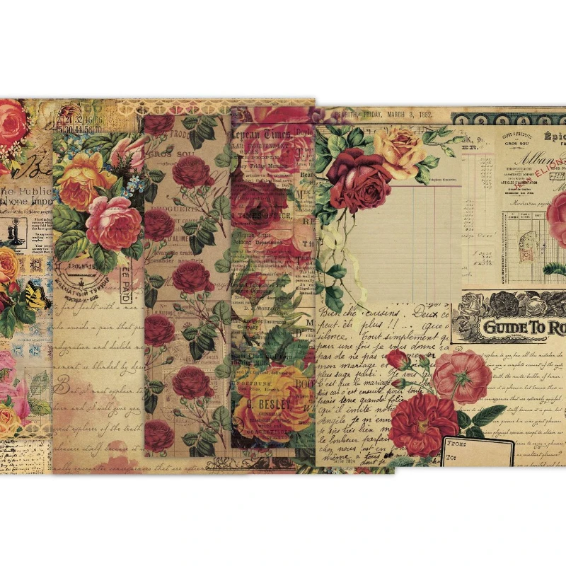 Блокнот для скрапбукинга, разн – обзор и цена Vintage Junk Journal Scrapbooking Paper