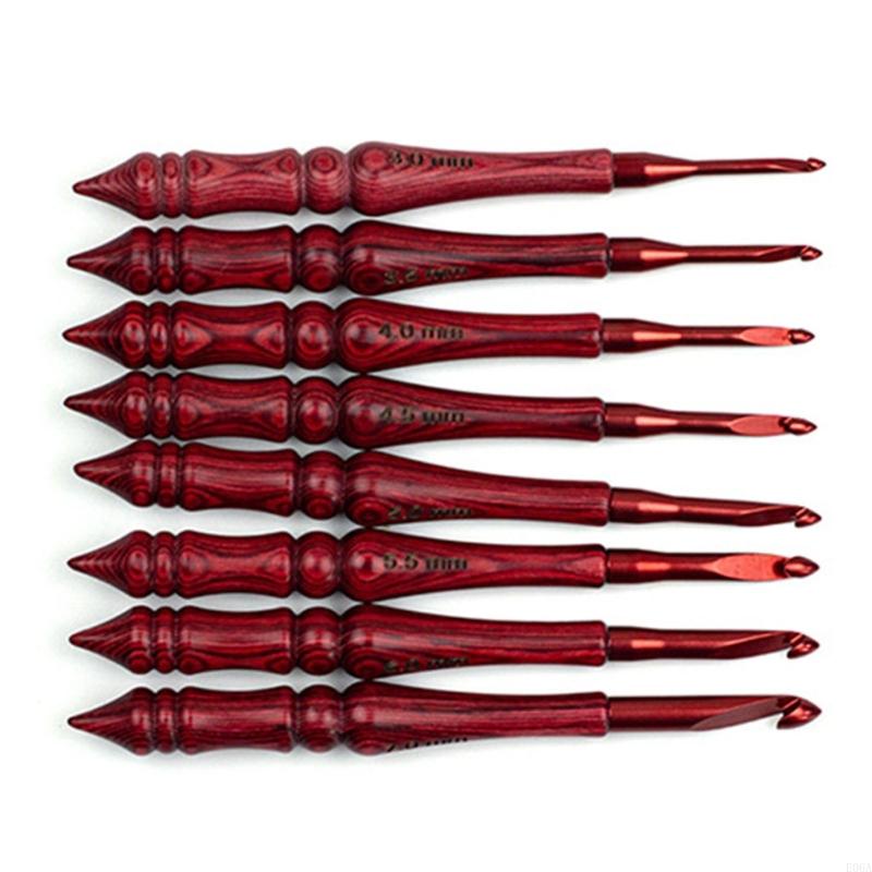 8шт крючок с деревянной ручкой – обзор и цена Wooden Crochet Hooks Ergonomic Handle