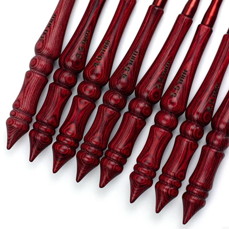 8шт крючок с деревянной ручкой – обзор и цена Wooden Crochet Hooks Ergonomic Handle
