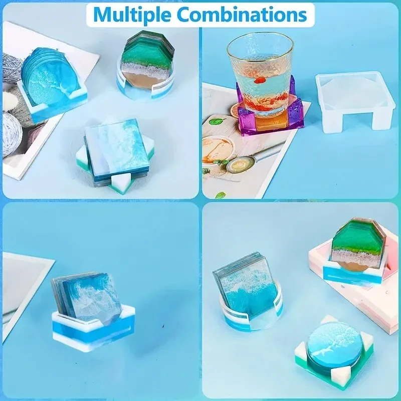 5 шт./компл. подставки для чаш – обзор и цена Silicone Epoxy Resin Molds Set