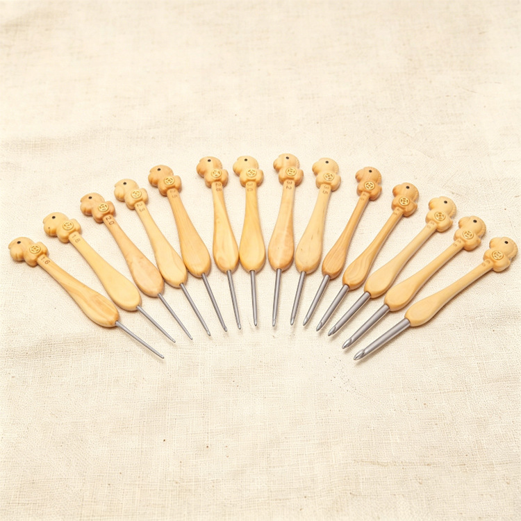 Крючок для вязания Lucky Horse – обзор и цена Wooden Crochet Hooks Ergonomic Handle