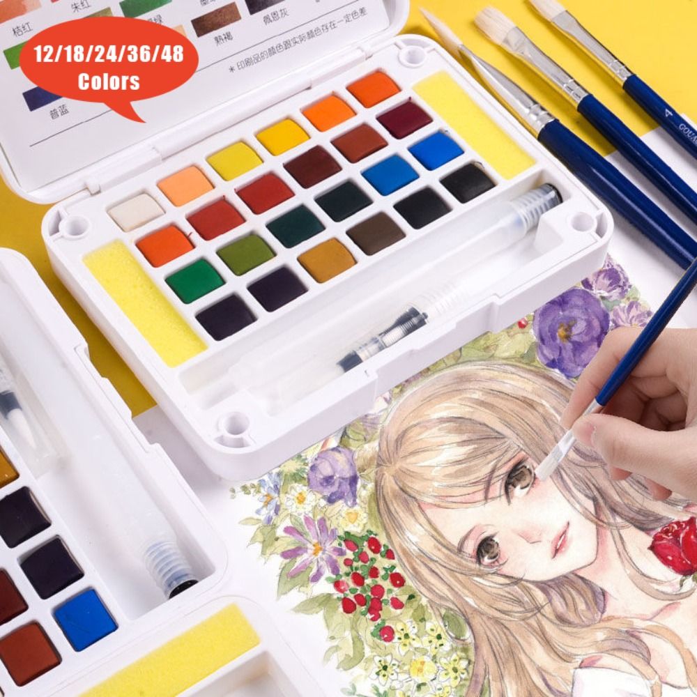 Профессиональный набор акварел – обзор и цена Watercolor Paint Set Solid Pigment