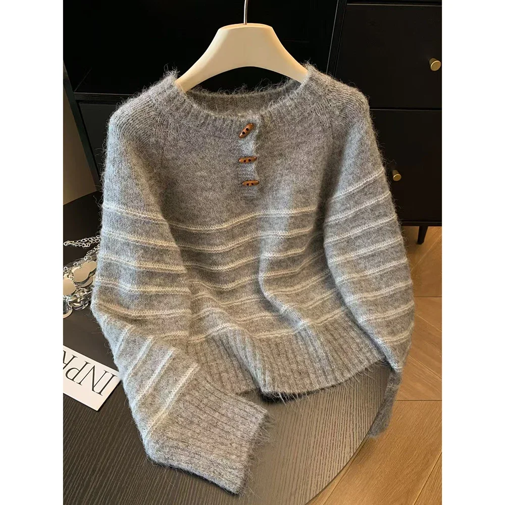 Женский полосатый свитер из ше – обзор и цена Embroidery