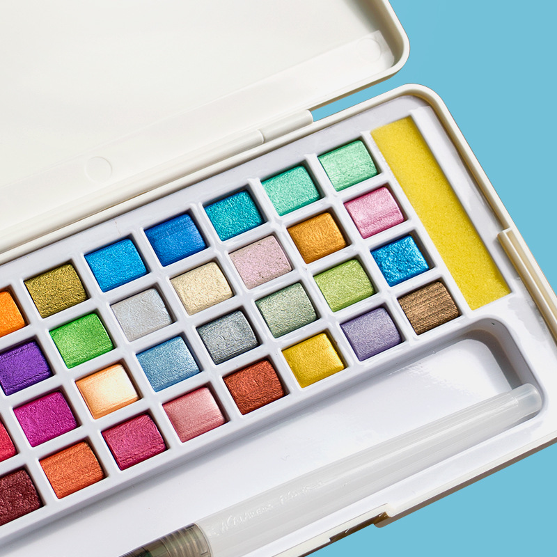 Набор однотонных акварельных к – обзор и цена Watercolor Paint Set Solid Pigment