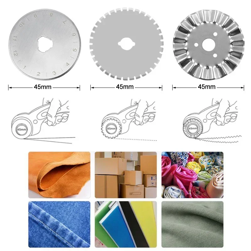45 мм роликовый нож для резки  – обзор и цена Rotary Cutter For Fabric 45Mm