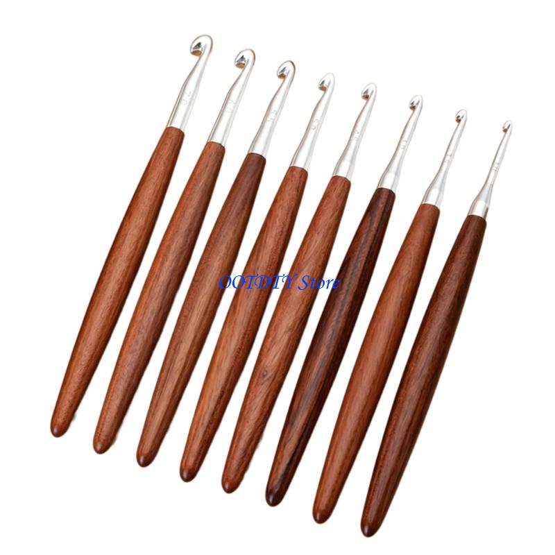 367A 8 шт. эргономичный крючок – обзор и цена Wooden Crochet Hooks Ergonomic Handle