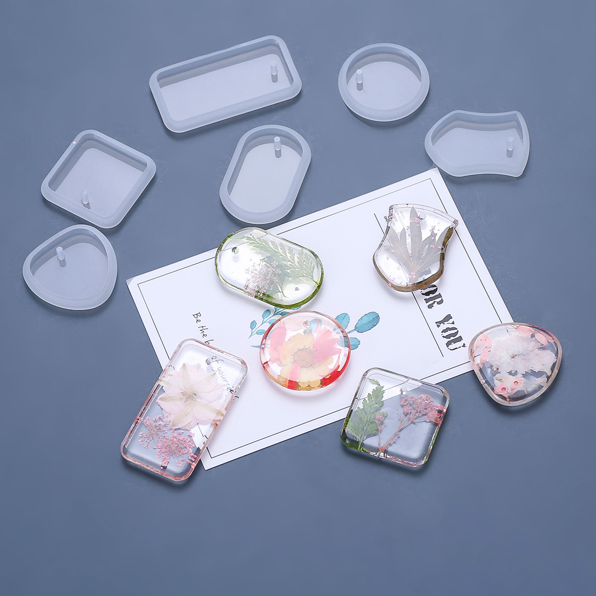1/6/10 шт., брелок для ключей  – обзор и цена Silicone Epoxy Resin Molds Set