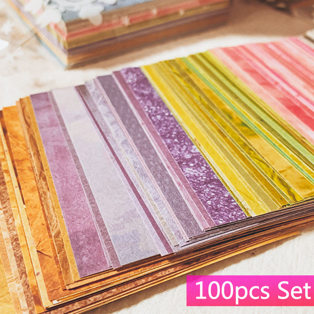 100 шт. красочная текстура фон – обзор и цена Vintage Junk Journal Scrapbooking Paper