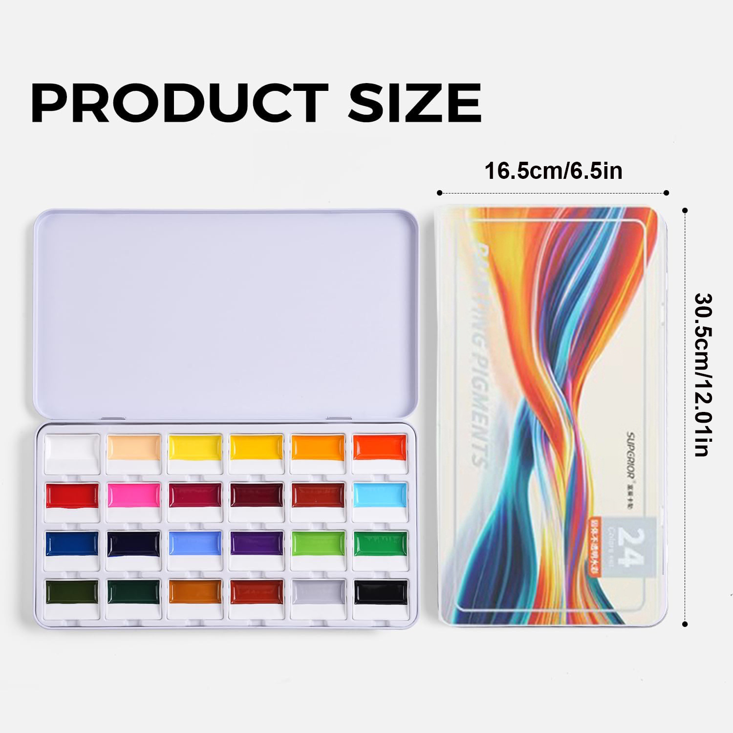 Набор акварельных красок из 24 – обзор и цена Watercolor Paint Set Solid Pigment