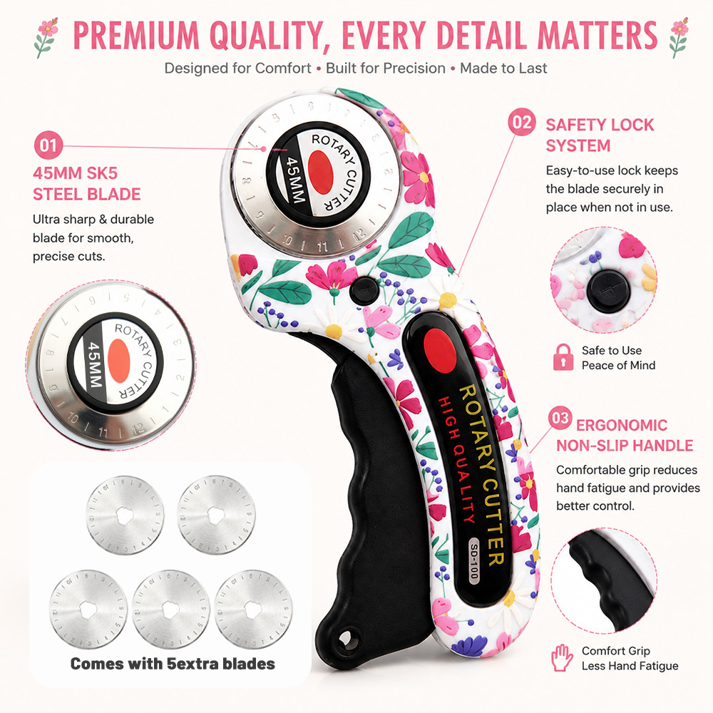 Ротационный резак 45 мм для бу – обзор и цена Rotary Cutter For Fabric 45Mm