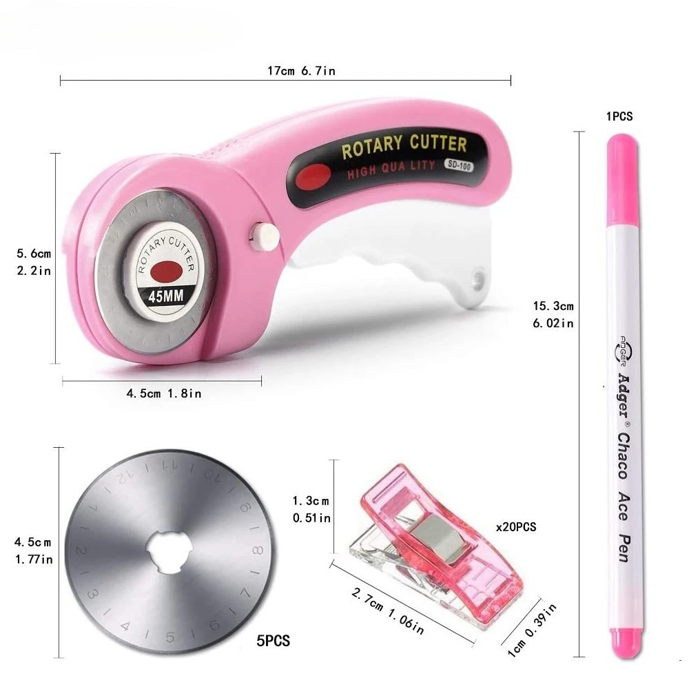 Набор роторных ножей 45 мм с 5 – обзор и цена Rotary Cutter For Fabric 45Mm