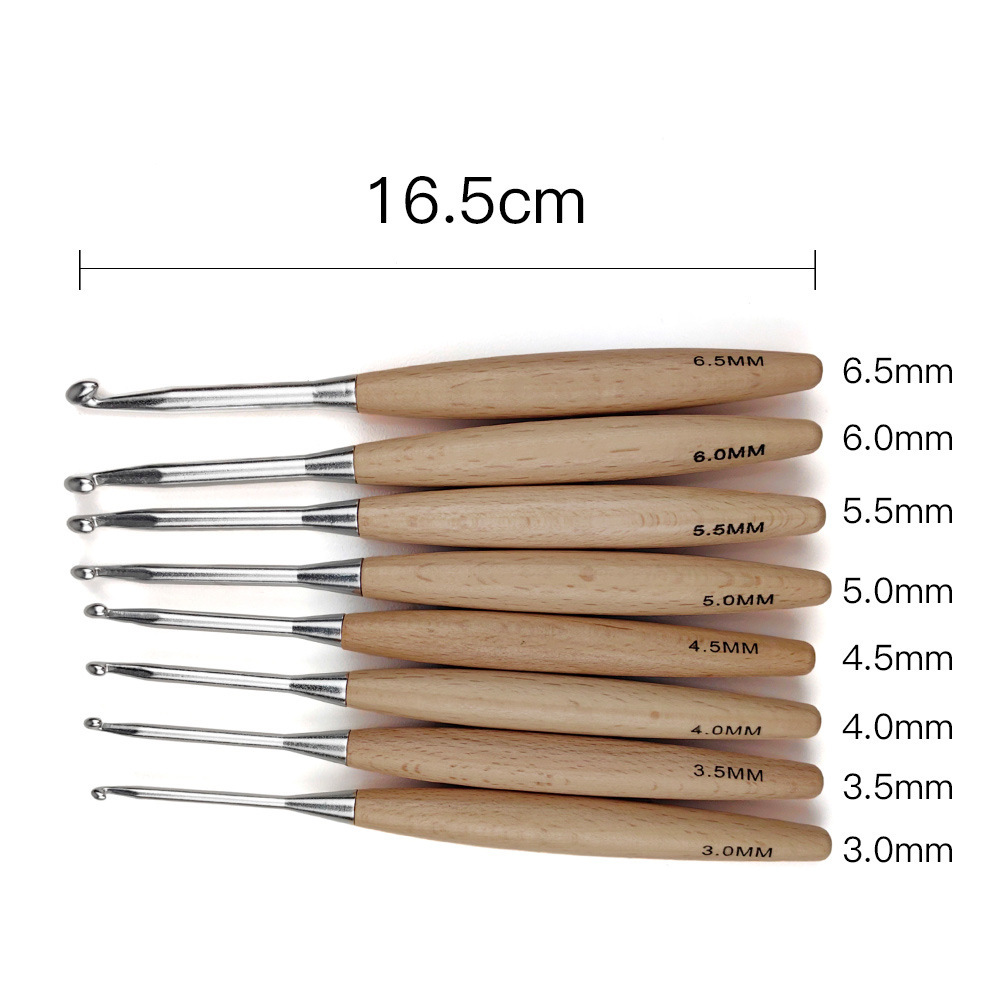 8 шт. деревянные крючки 16,5 с – обзор и цена Wooden Crochet Hooks Ergonomic Handle