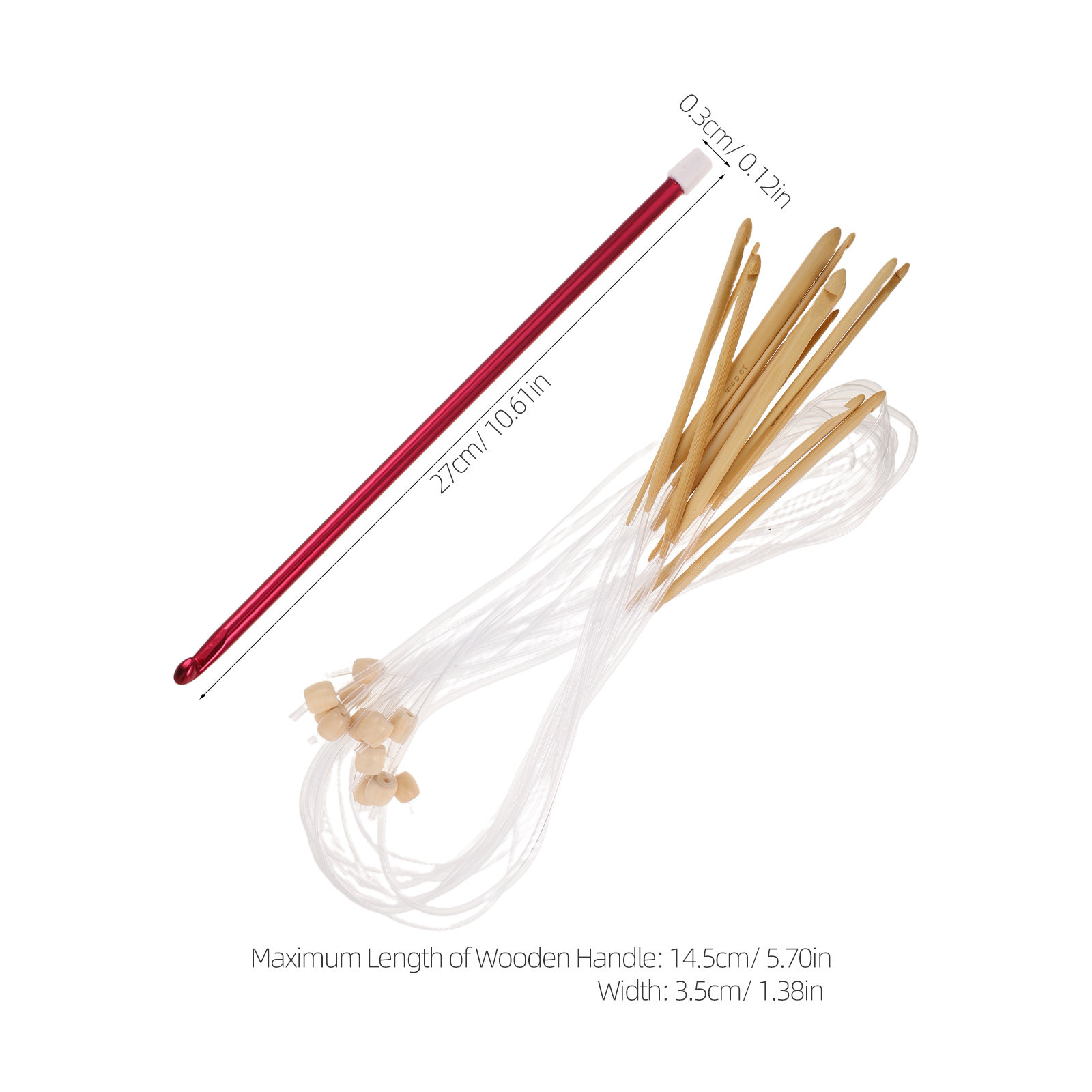 Набор крючков для вязания ярки – обзор и цена Wooden Crochet Hooks Ergonomic Handle