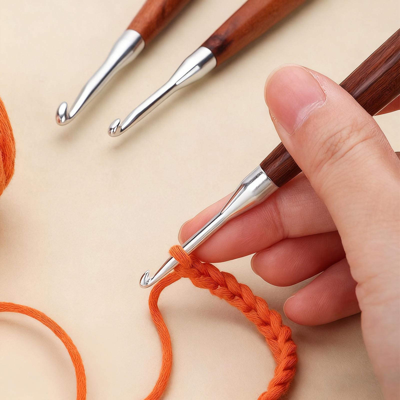 Набор из 8 крючков для вязания – обзор и цена Wooden Crochet Hooks Ergonomic Handle
