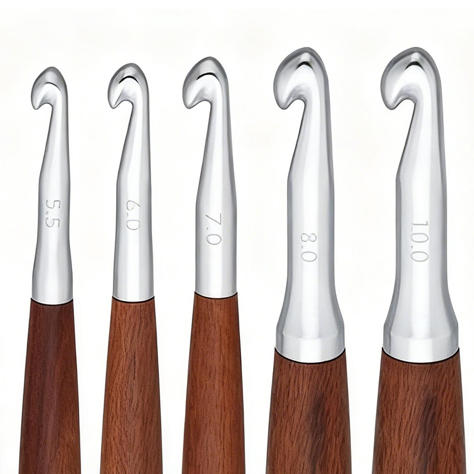 Набор из 8 крючков для вязания – обзор и цена Wooden Crochet Hooks Ergonomic Handle