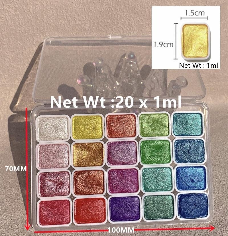 Перламутровые краски, портатив – обзор и цена Watercolor Paint Set Solid Pigment
