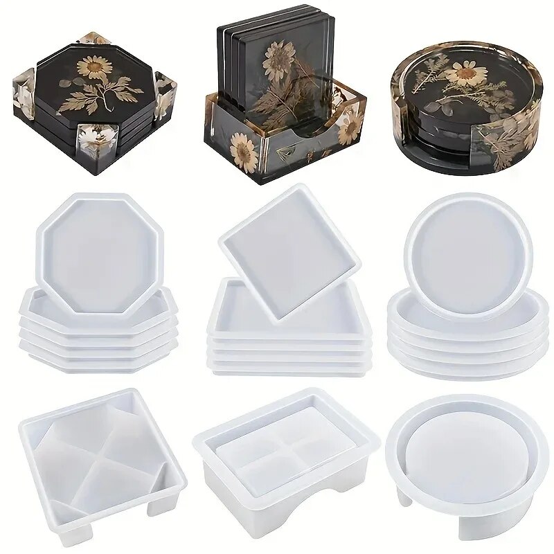 Набор форм для подставок из см – обзор и цена Silicone Epoxy Resin Molds Set