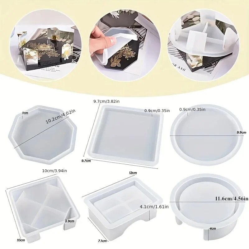 Набор форм для подставок из см – обзор и цена Silicone Epoxy Resin Molds Set