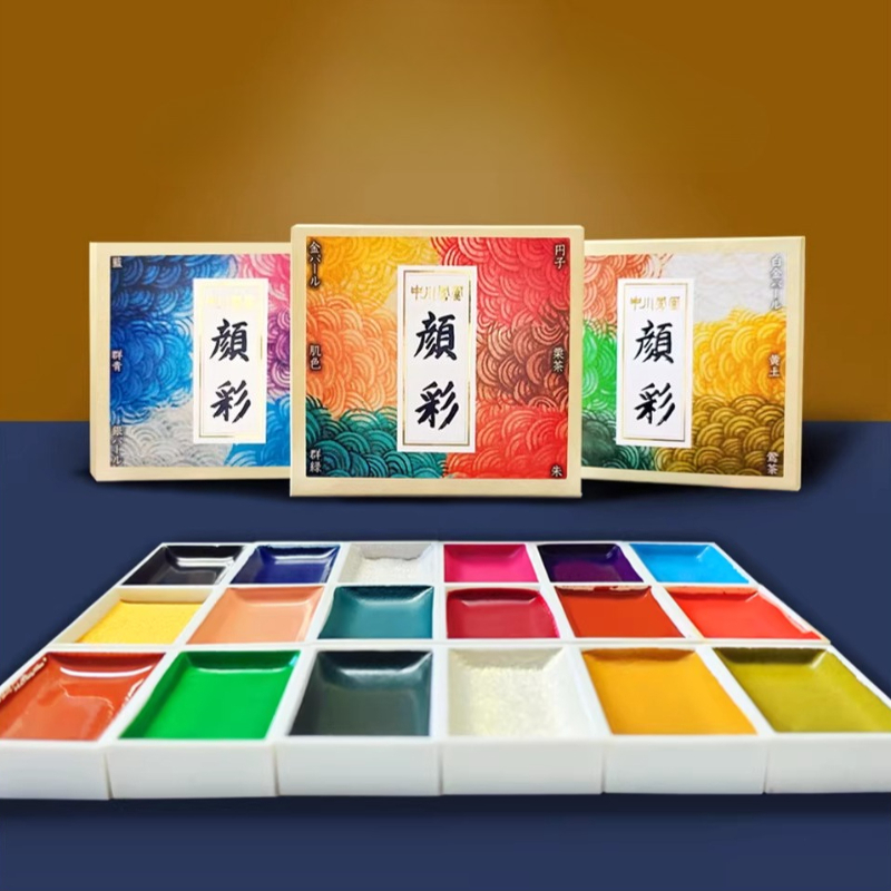 Набор японских твердых акварел – обзор и цена Watercolor Paint Set Solid Pigment