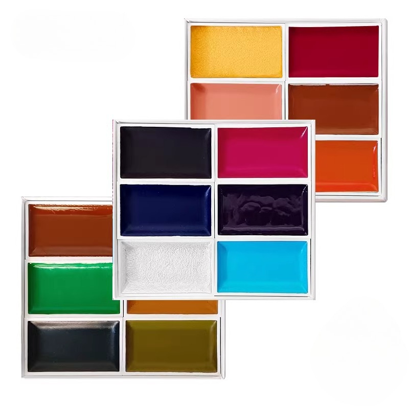 Набор японских твердых акварел – обзор и цена Watercolor Paint Set Solid Pigment