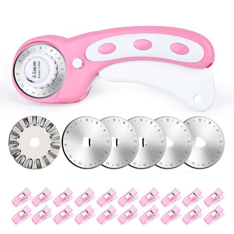 Набор роторных фрез Розовый -  – обзор и цена Rotary Cutter For Fabric 45Mm