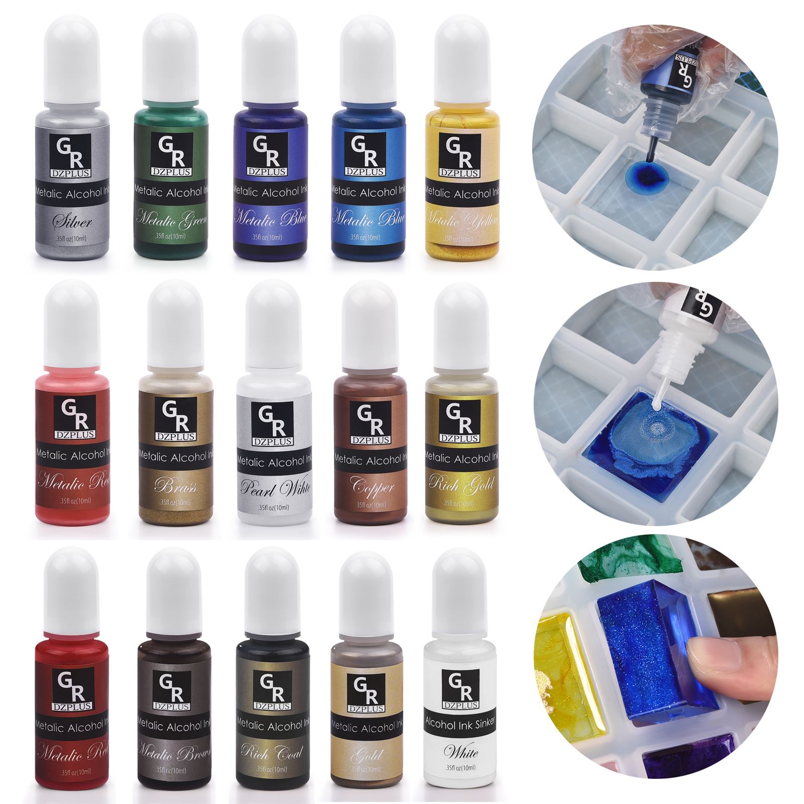 1 комплект, набор пигментов дл – обзор и цена Silicone Epoxy Resin Molds Set