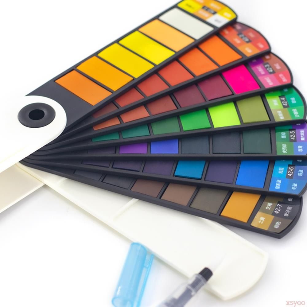 Складной набор акварельных кра – обзор и цена Watercolor Paint Set Solid Pigment